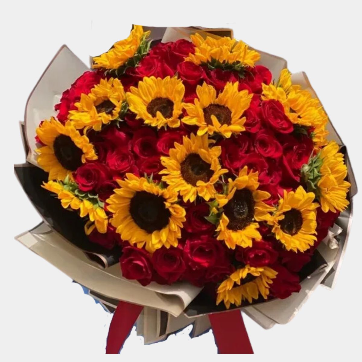 100 Roses & 20 Sunflowers