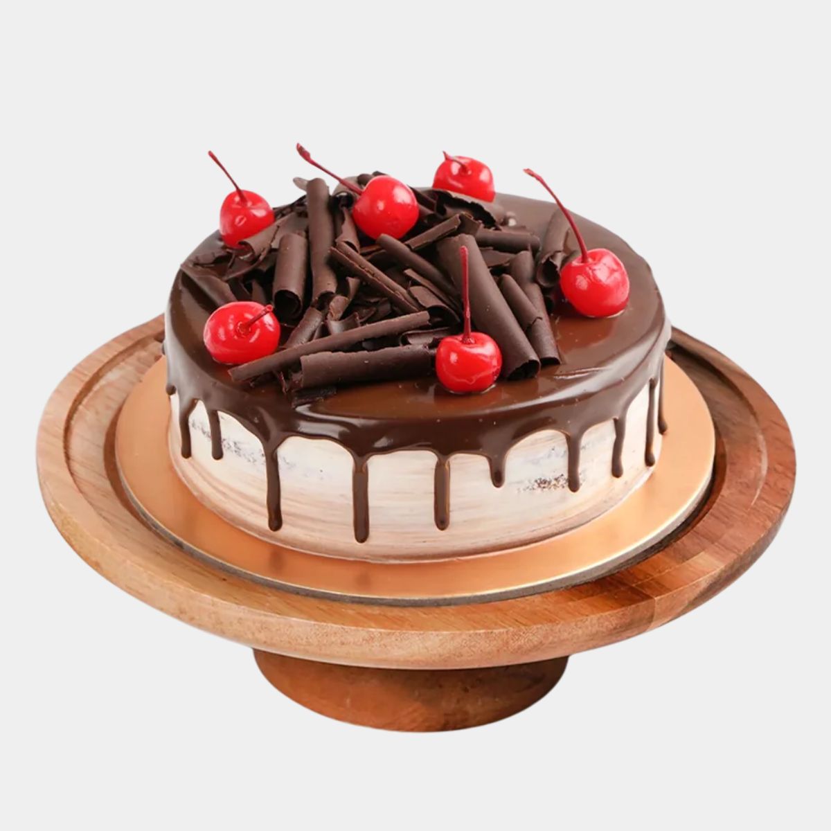 12 Red Roses Bouquet And Black Forest Cake