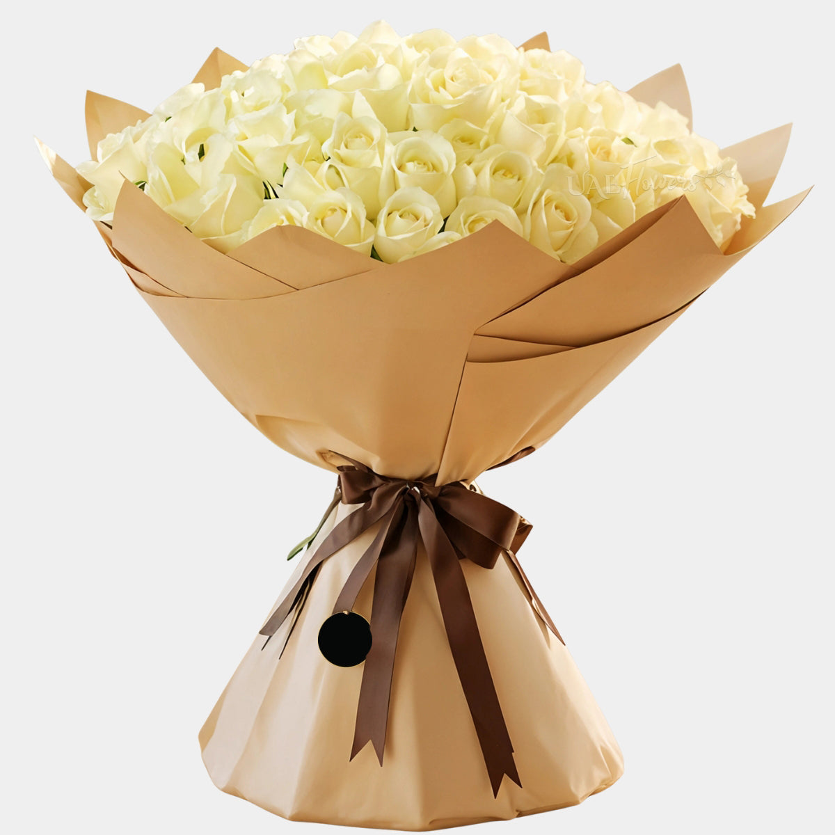 Bouquet of 100 White Roses