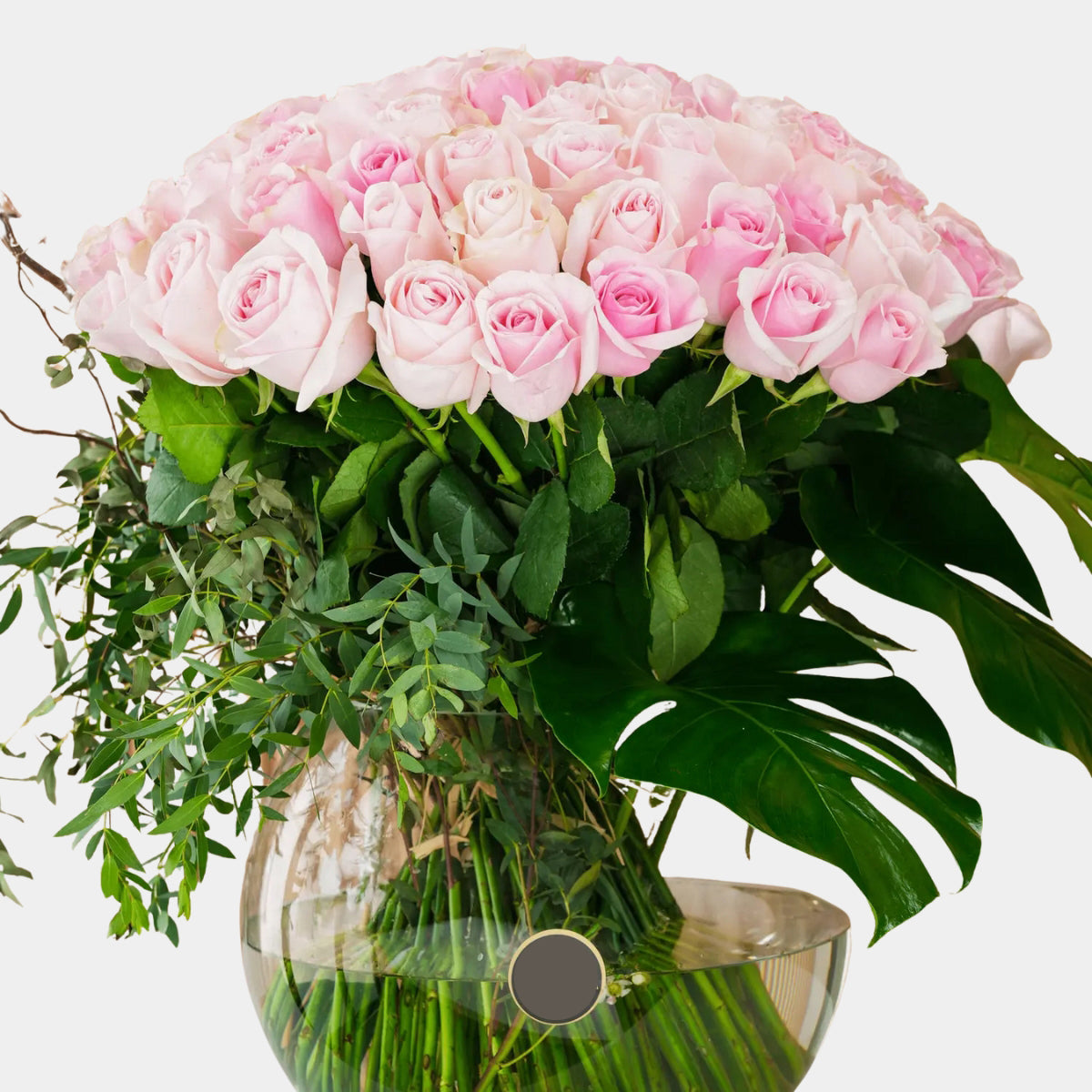 Pink Roses in a Vase Arrangement