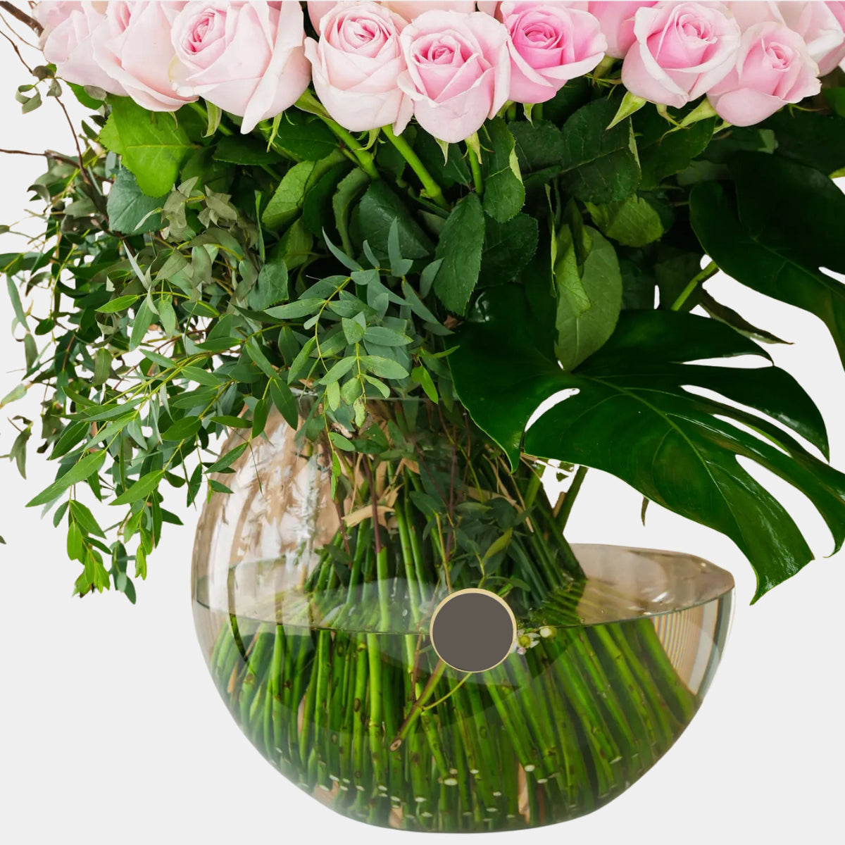 Pink Roses in a Vase Arrangement
