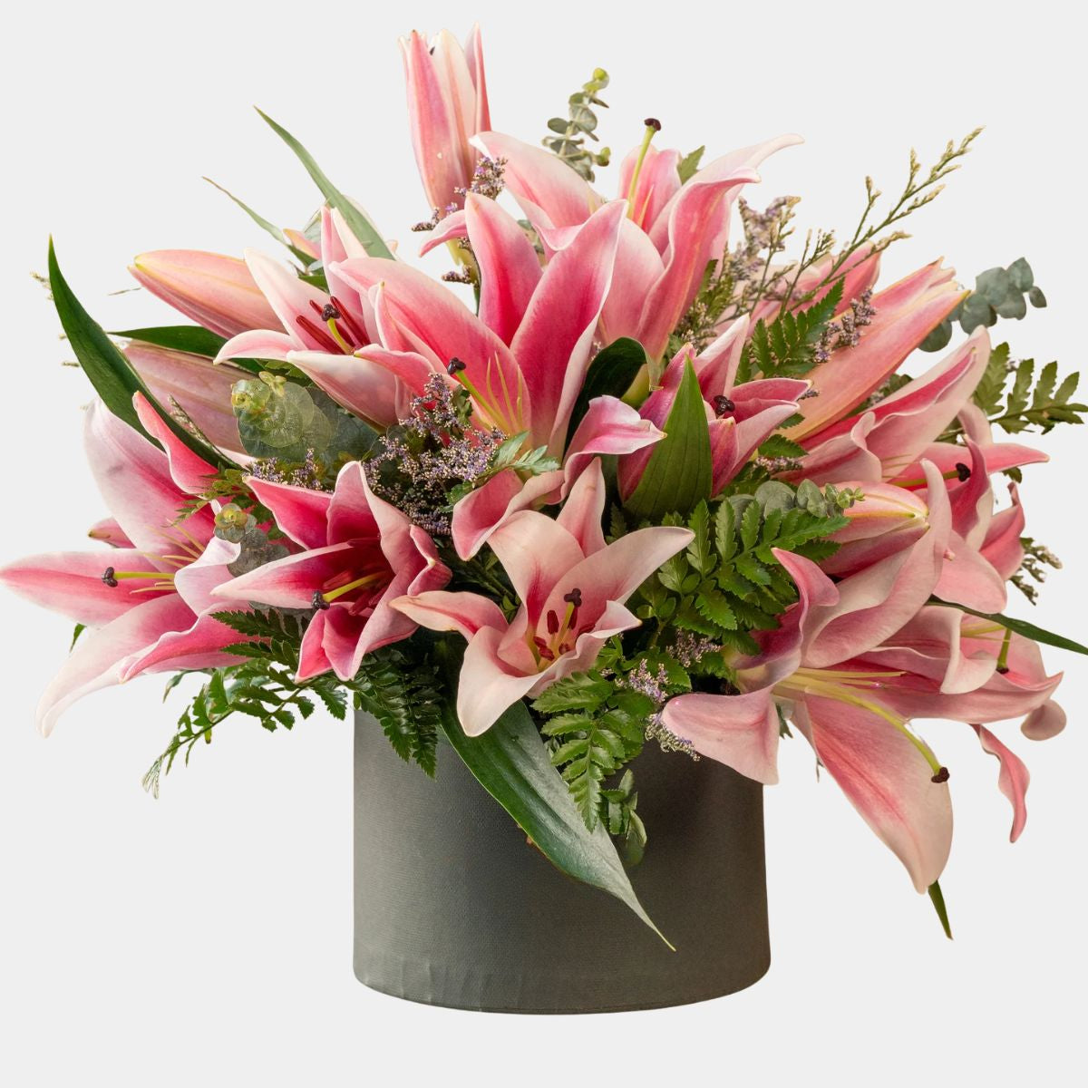 15 Pink Lilies in Box