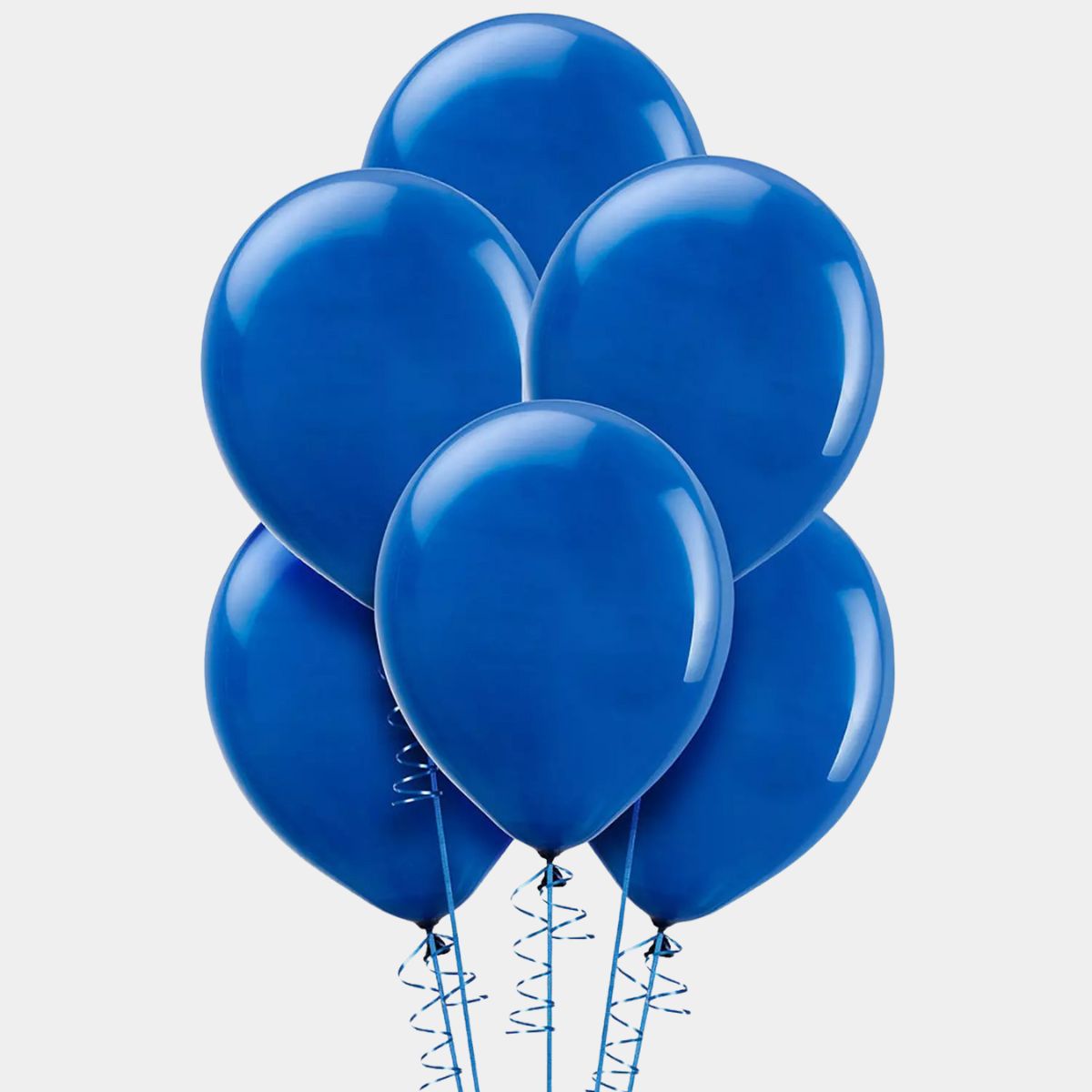 6 Blue Helium Balloons