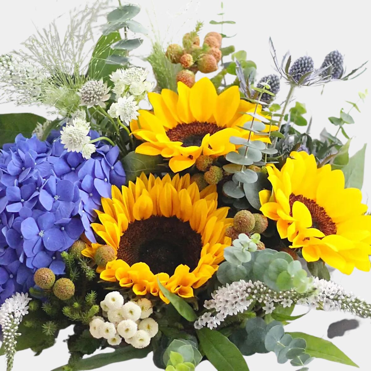 Blooming Mixed Flowers Beautifully Wrapped Bouquet