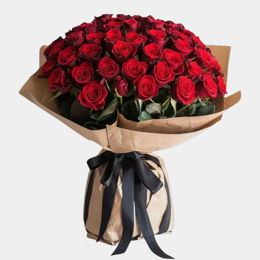Fresh 100 Red Roses Bouquet