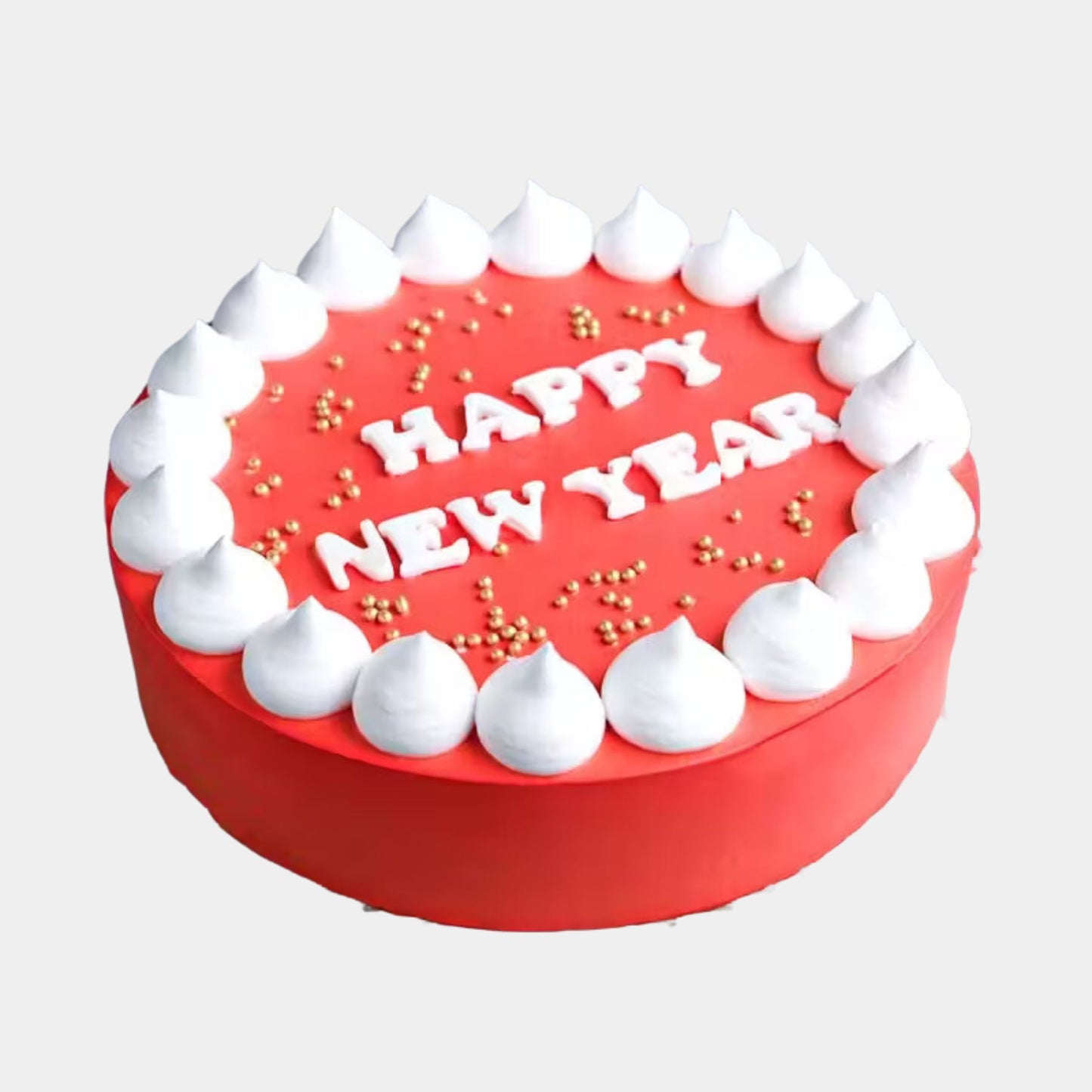 كعكة رأس السنة الحمراء الشهية