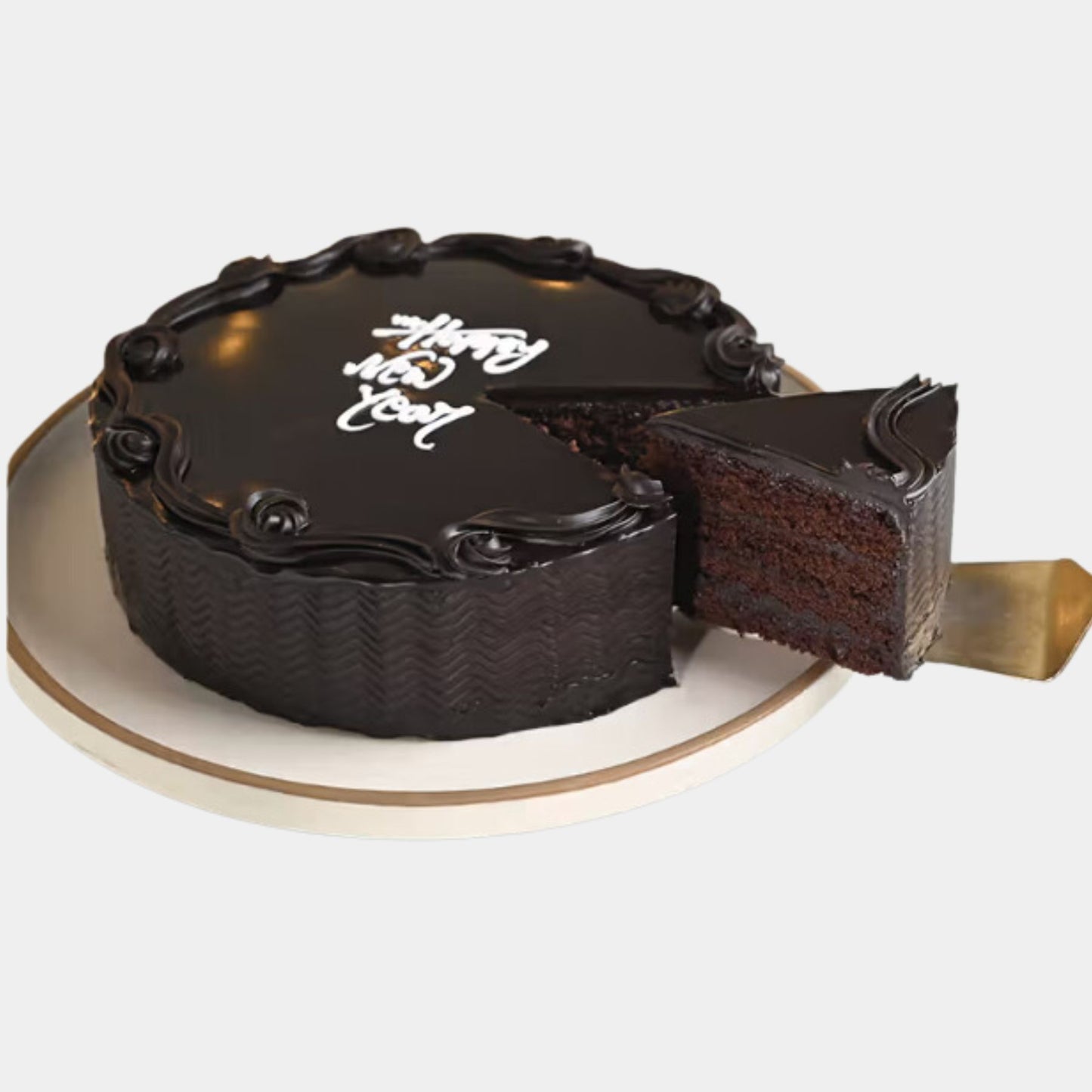 كعكة الشوكولاتة الغنية بمناسبة العام الجديد