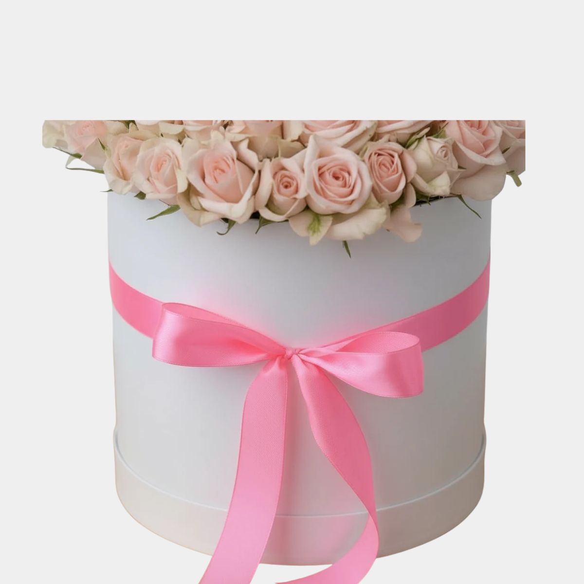 Pink Roses in Premium White Gift Box