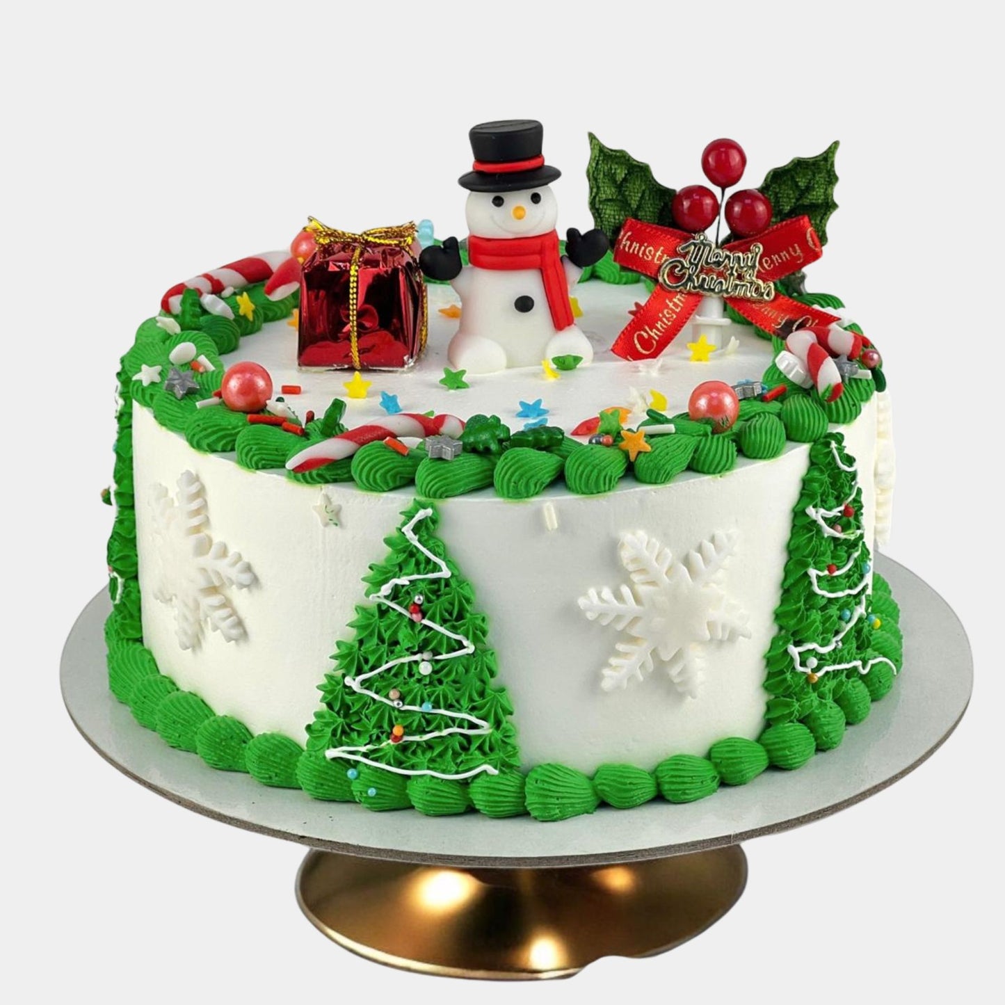 كعكة مفاجأة على شكل رقاقات الثلج