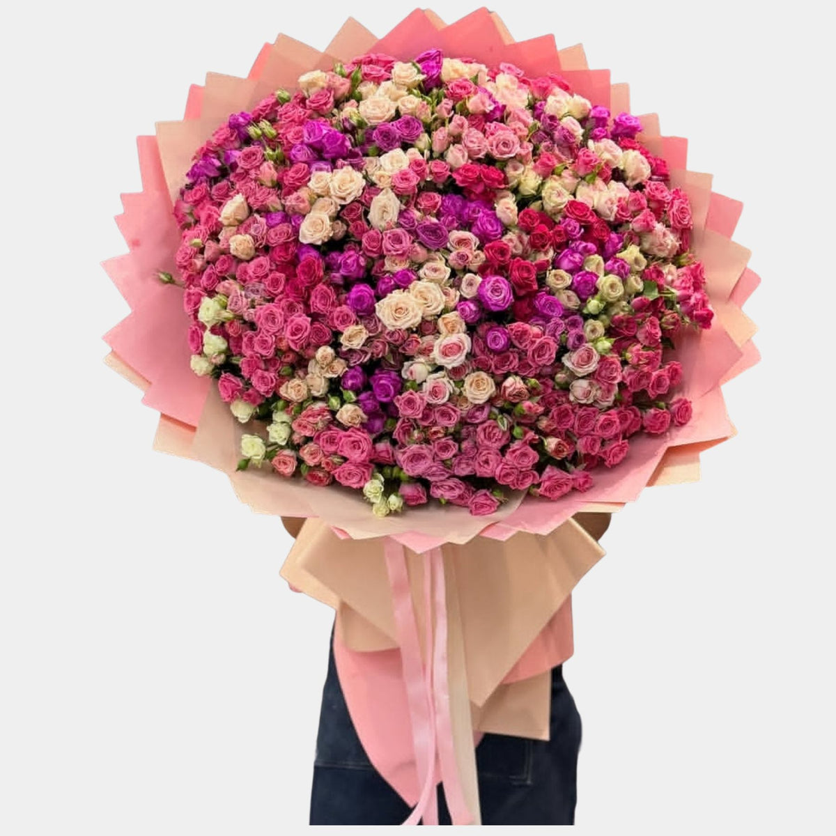 100 Mixed Pastel Roses