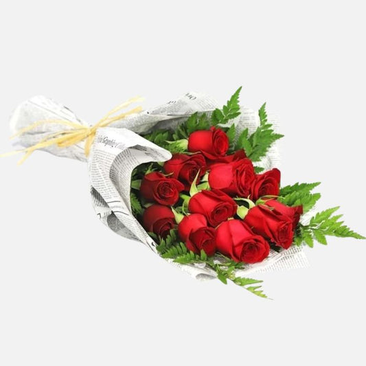 10 Red Roses Bouquet