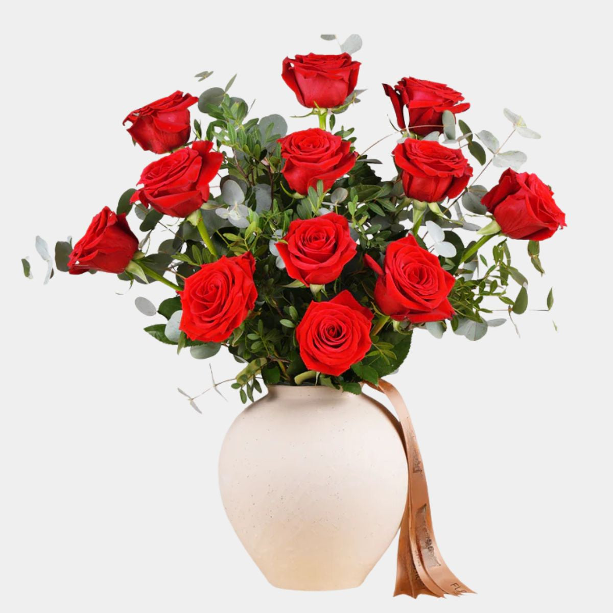 12 Red Roses Vase