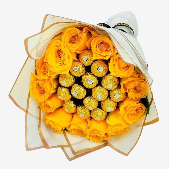 15 Yellow Roses