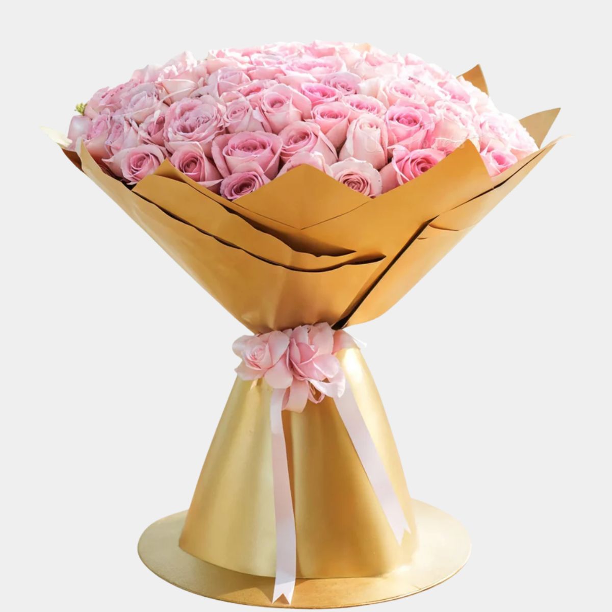 200 Luxury Pink Roses Bouquet
