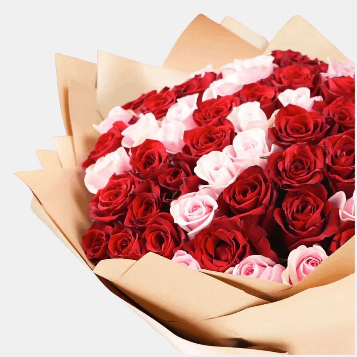 200 Luxury Red & Pink Roses Bouquet