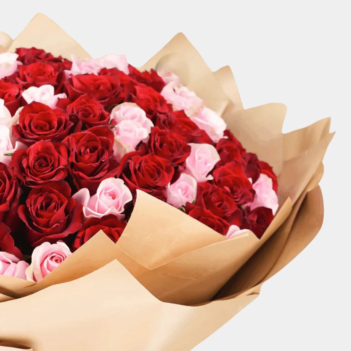 200 Luxury Red & Pink Roses Bouquet