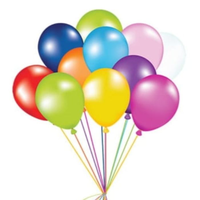 20 Multicolor Balloons Bunch