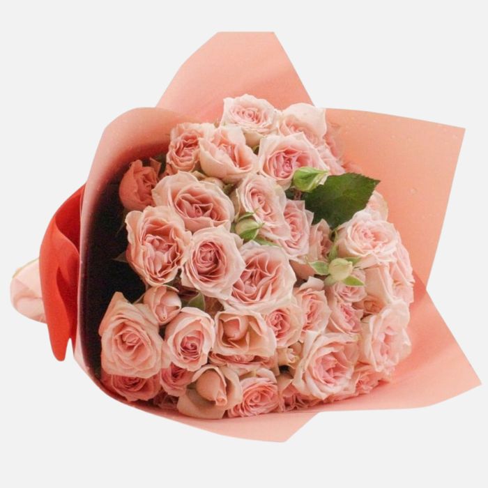 20 Peach Roses Bouquet