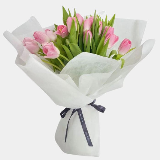 20 Pink Tulips Bouquet