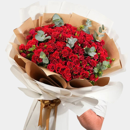 20 Red Spray Roses Bouquet