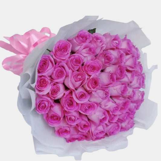 25 Pink Roses Bouquet