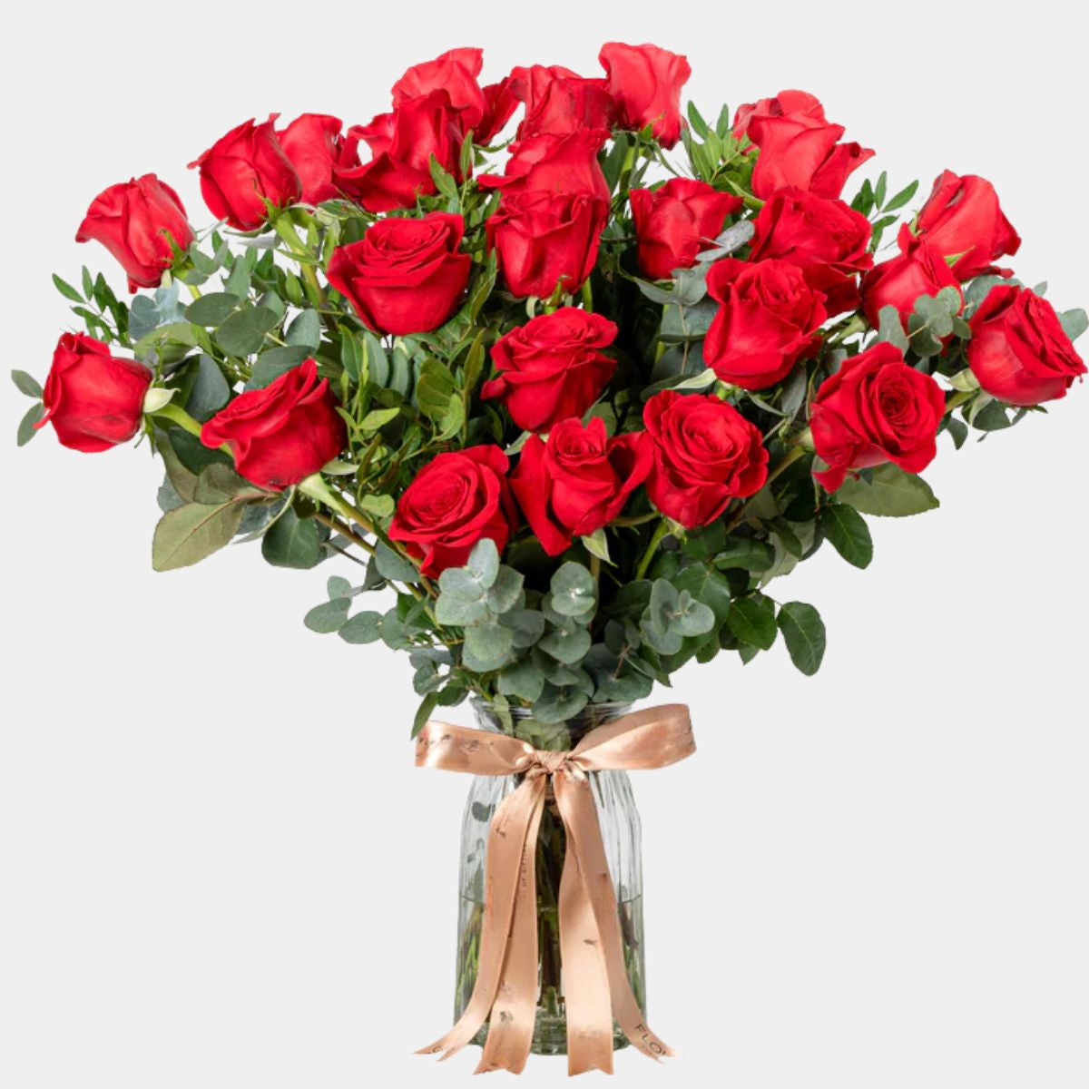 25 Red Roses Vase