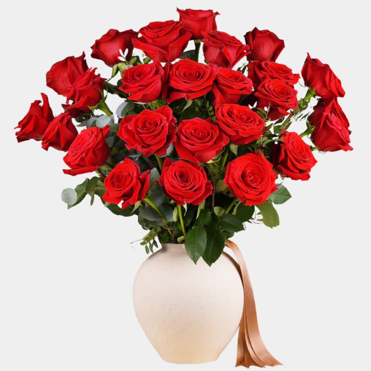 25 Red Roses Vase