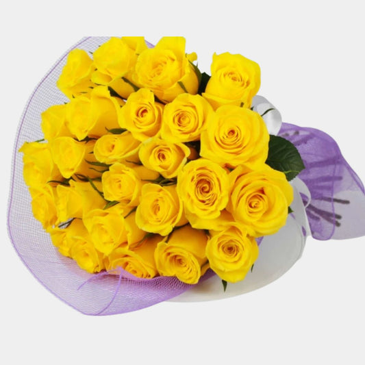 25 Yellow Roses Bouquet