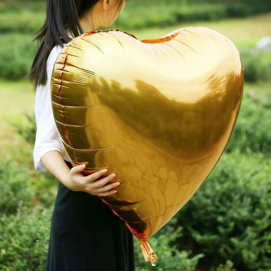 Golden Heart Balloon - 32 Inch