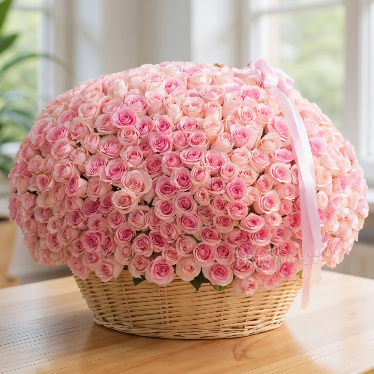Basket of 600 Pink Roses