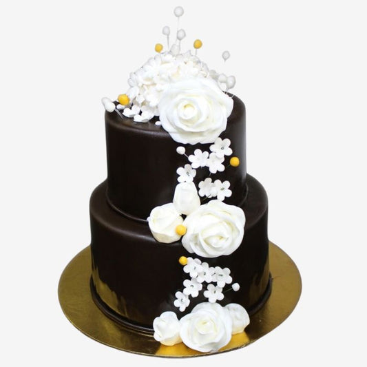 Black & White Wedding Cake