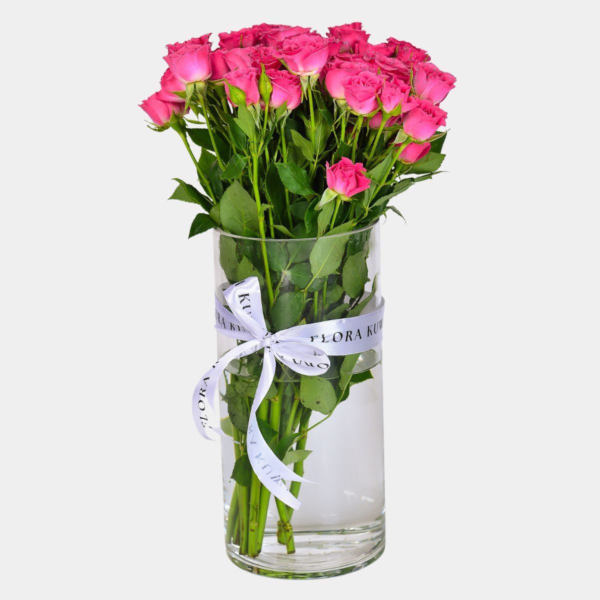 Dark Pink Baby Roses Vase