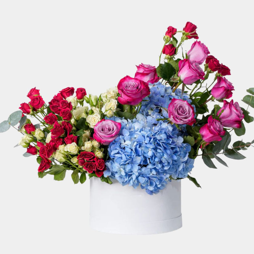 Flora Blue Flower Box | FloraKuwait.com