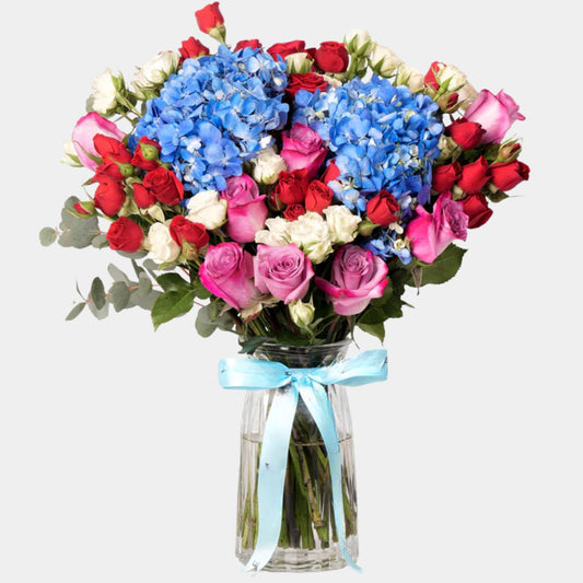 مزهرية فلورا الزرقاء