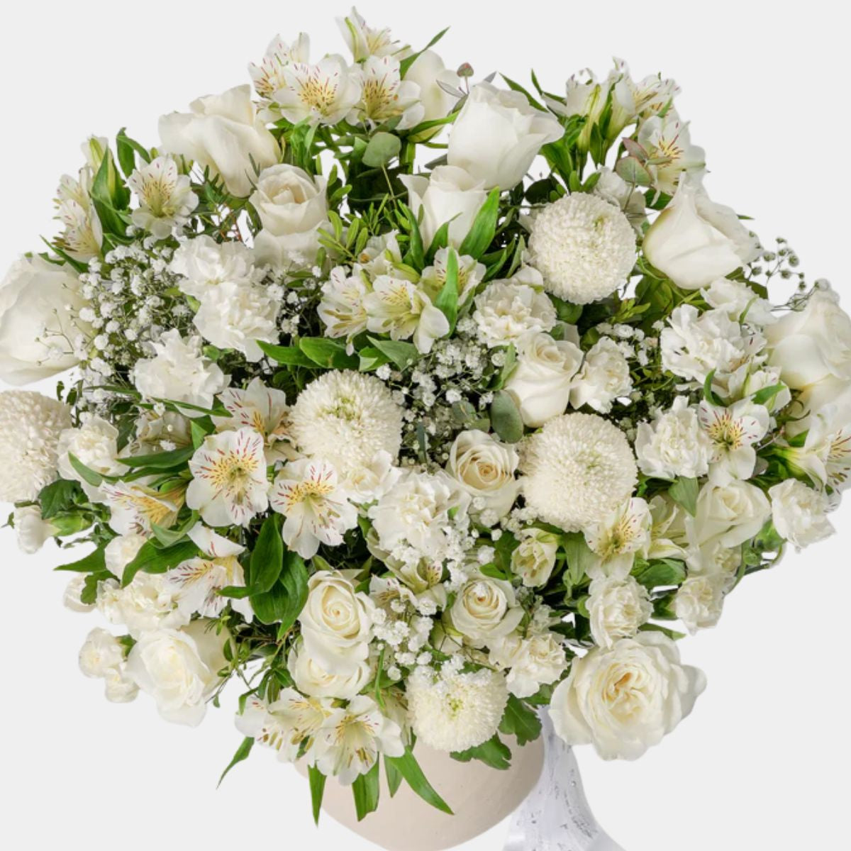 مزهرية فلورا البيضاء