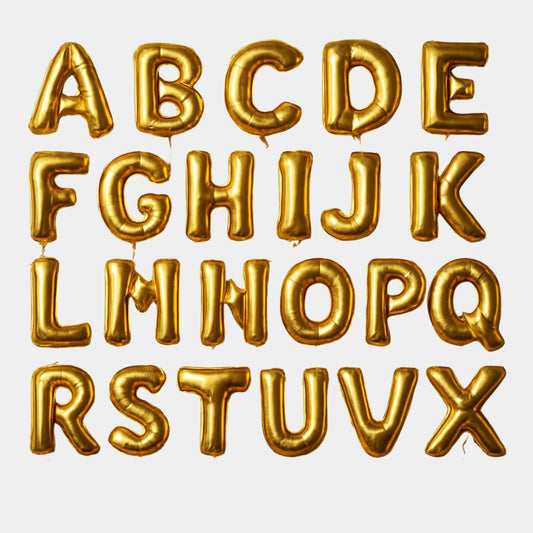 Gold 40-Inch Helium Letter Balloon - Pick Your Letter!