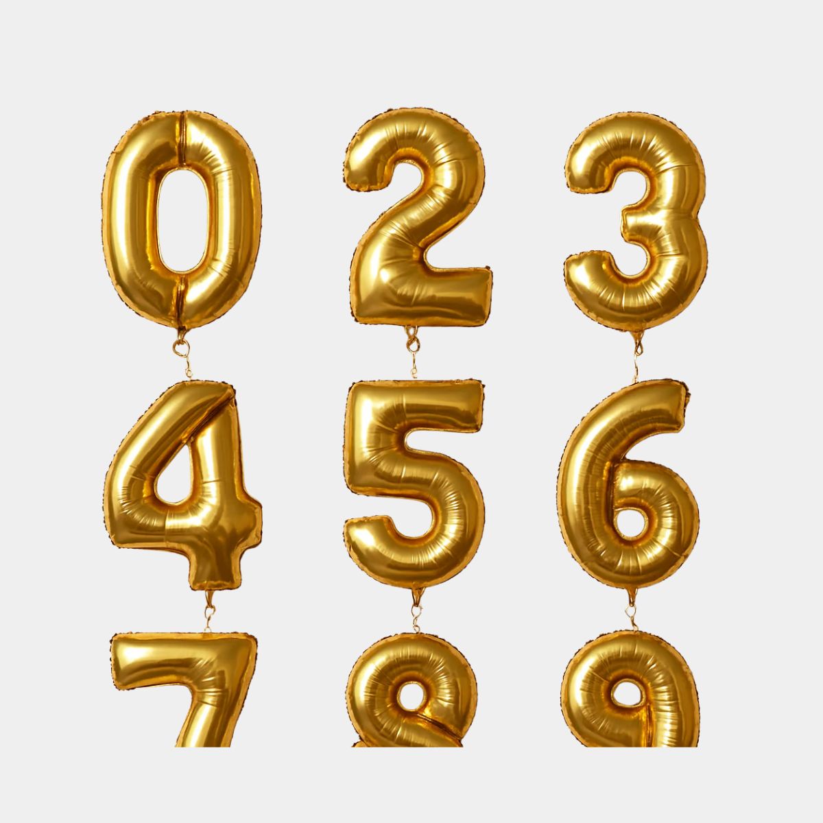 Gold 40-Inch Helium Number Balloon - Pick Your Number!