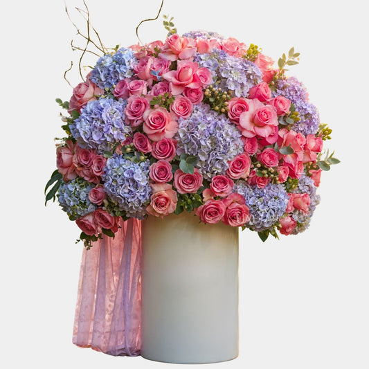 Hydrangeas & Roses in Box