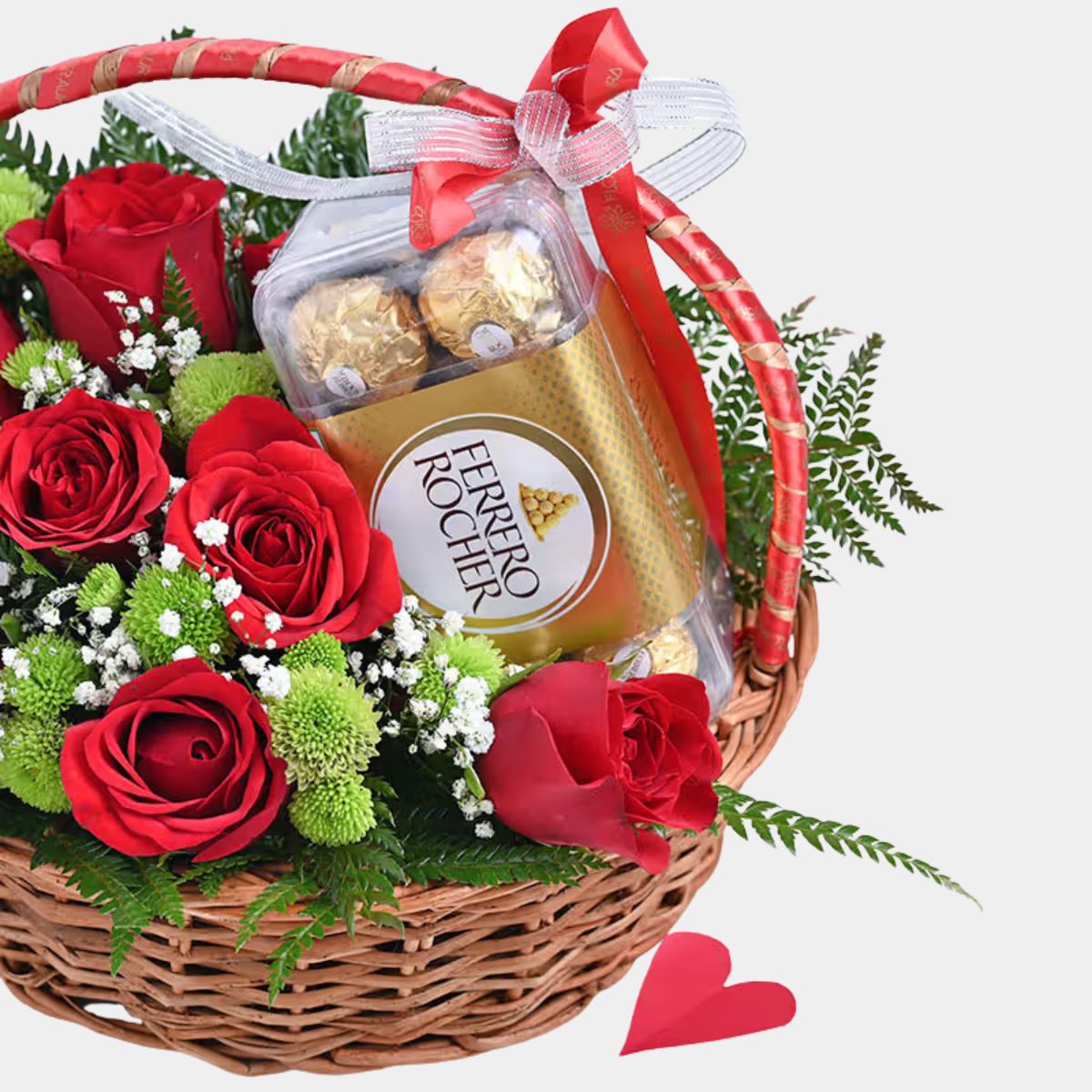 Love Roses and Ferrero Rocher's In A Basket