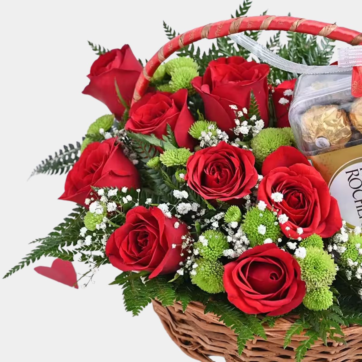 Love Roses and Ferrero Rocher's In A Basket