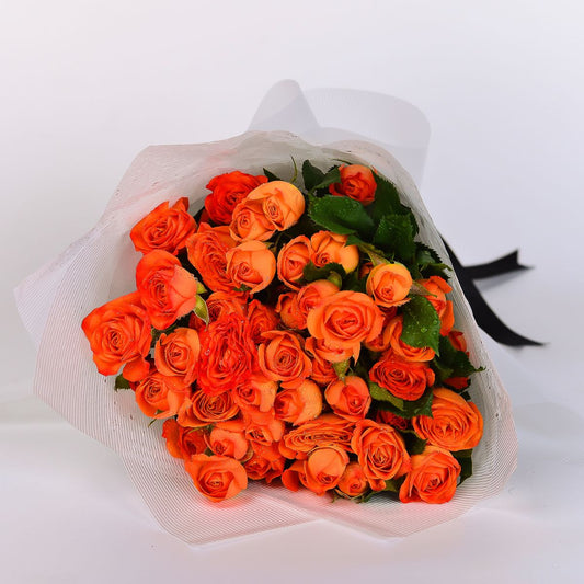 Orange Baby Roses Bouquet