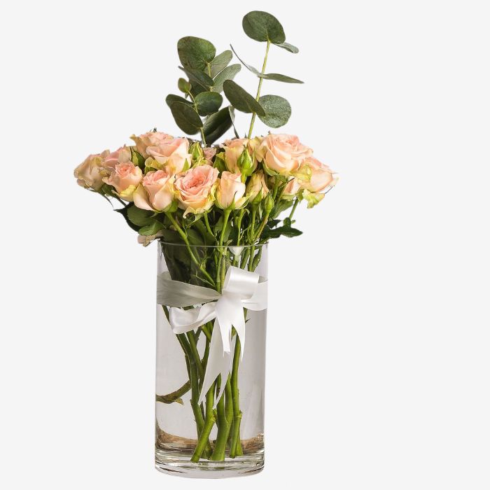 Pink Baby Roses in Vase