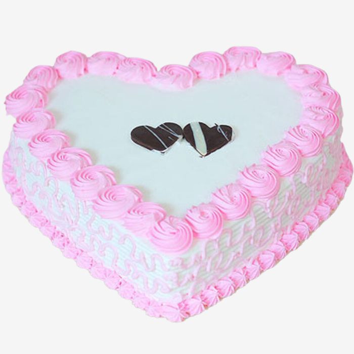 Pink Heart Shape Cake