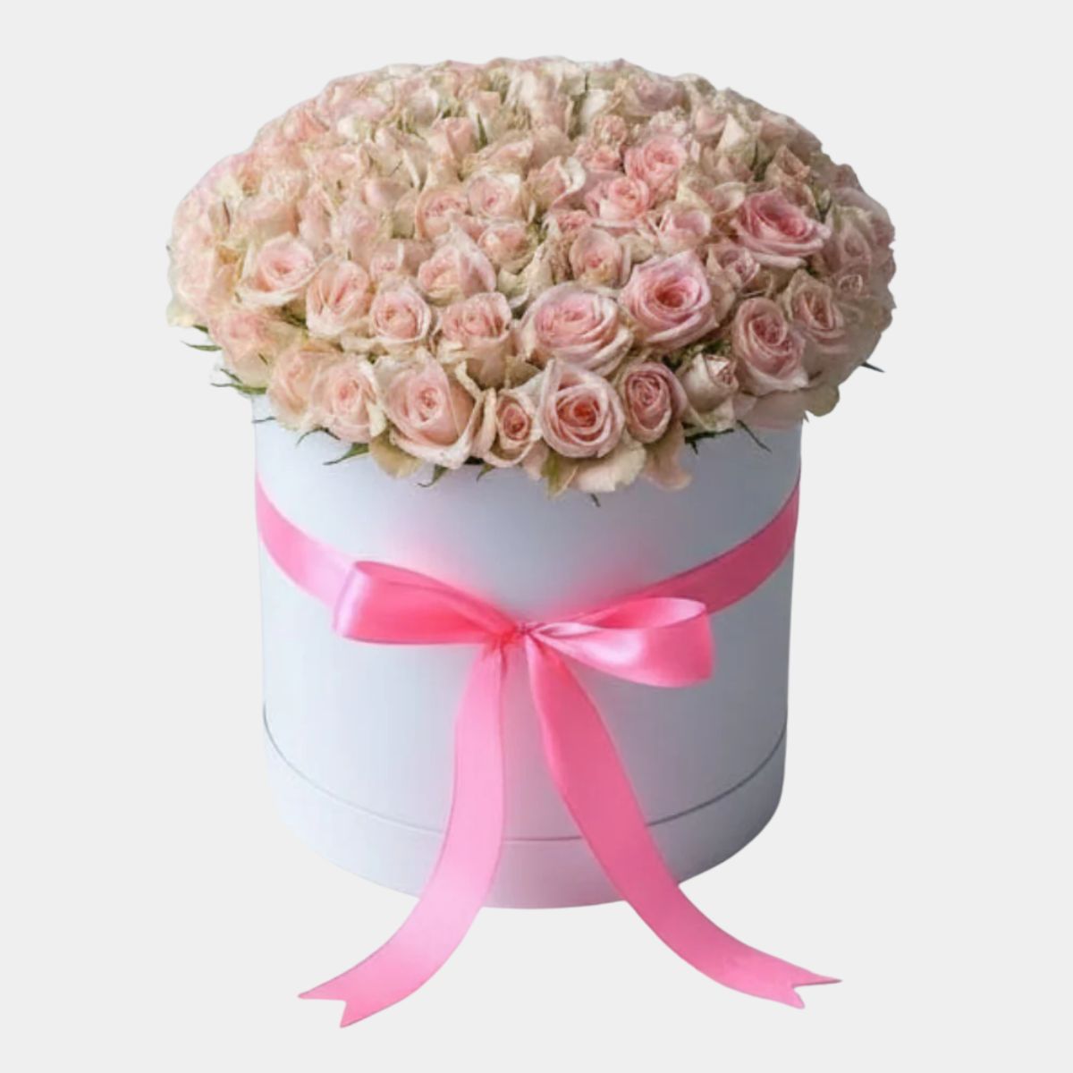 Pink Roses in Premium White Gift Box