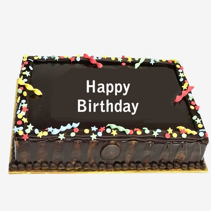 Rectangle Chocolate Cake | FloraKuwait.com