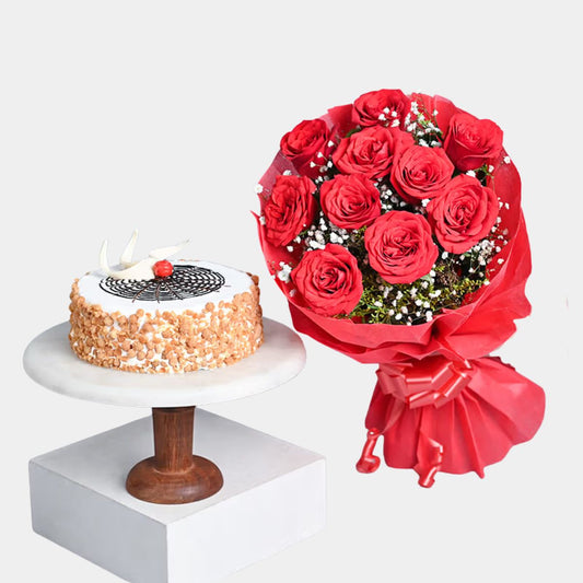 Roses and Butterscotch Cake