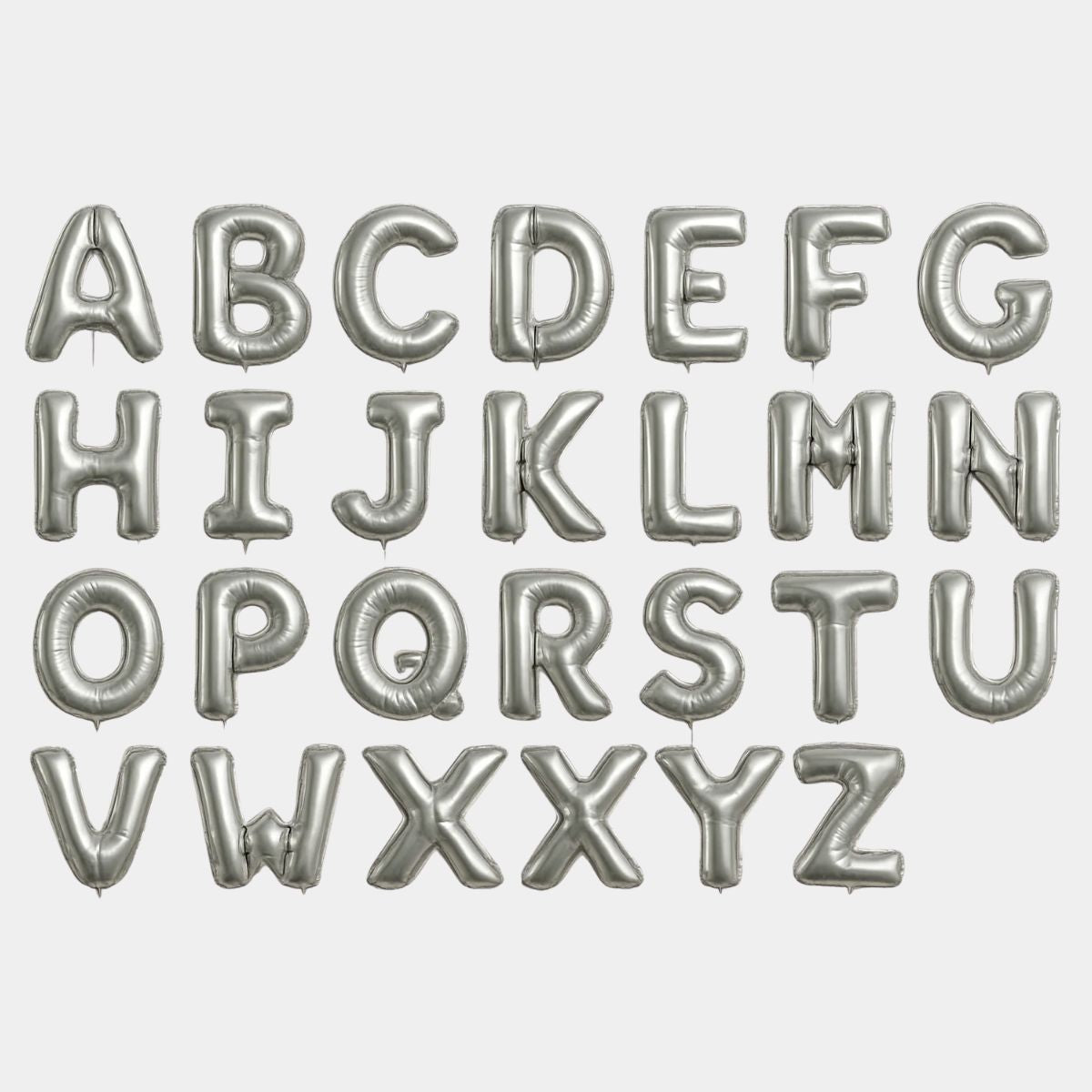 Silver 40-Inch Helium Letter Balloon - Pick Your Letter!