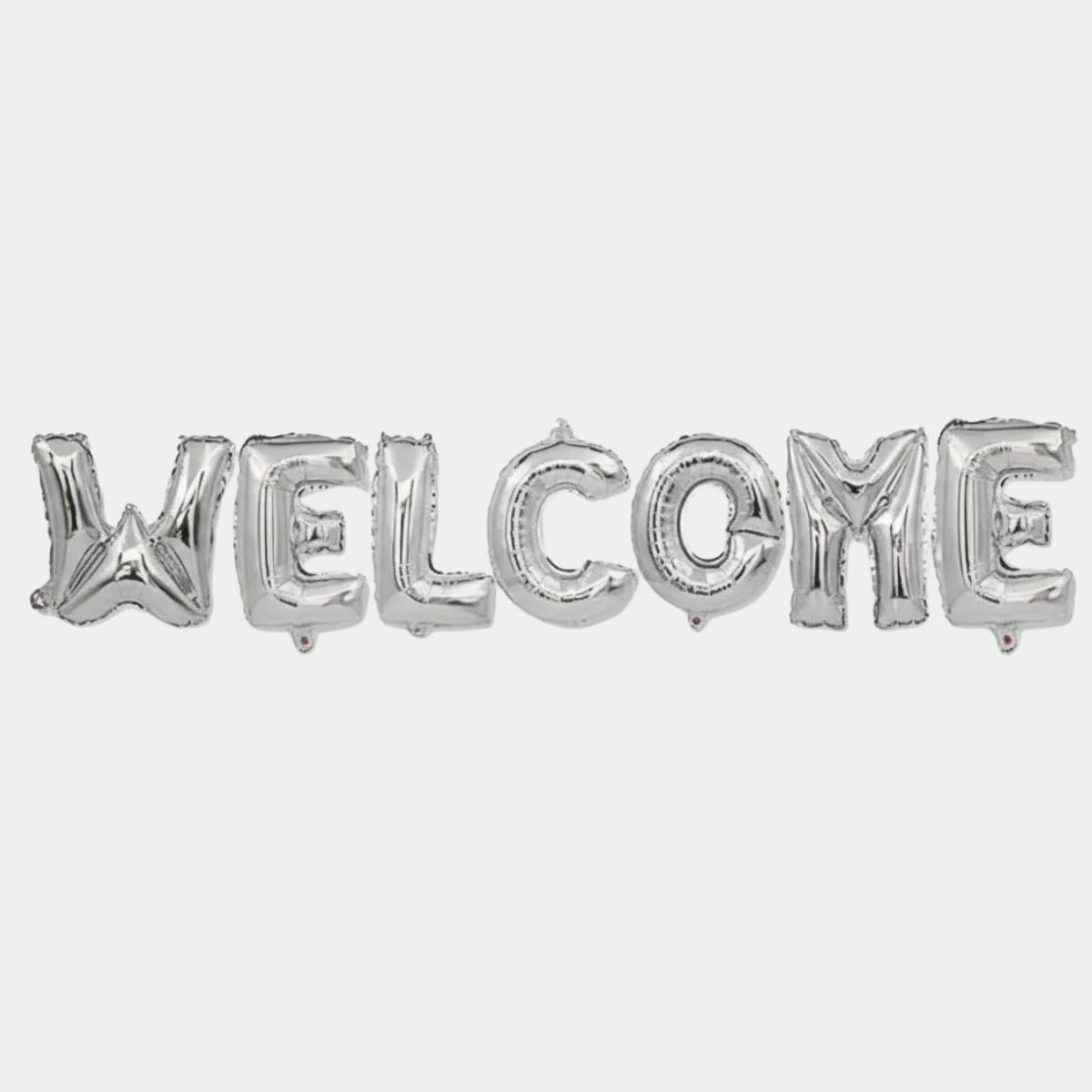 Silver Welcome Balloon AIR| FloraKuwait