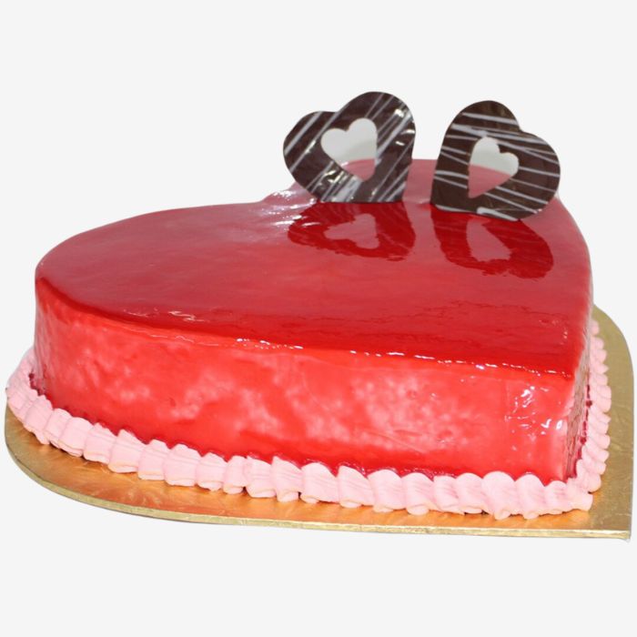 Strawberry Heart Shape Cake