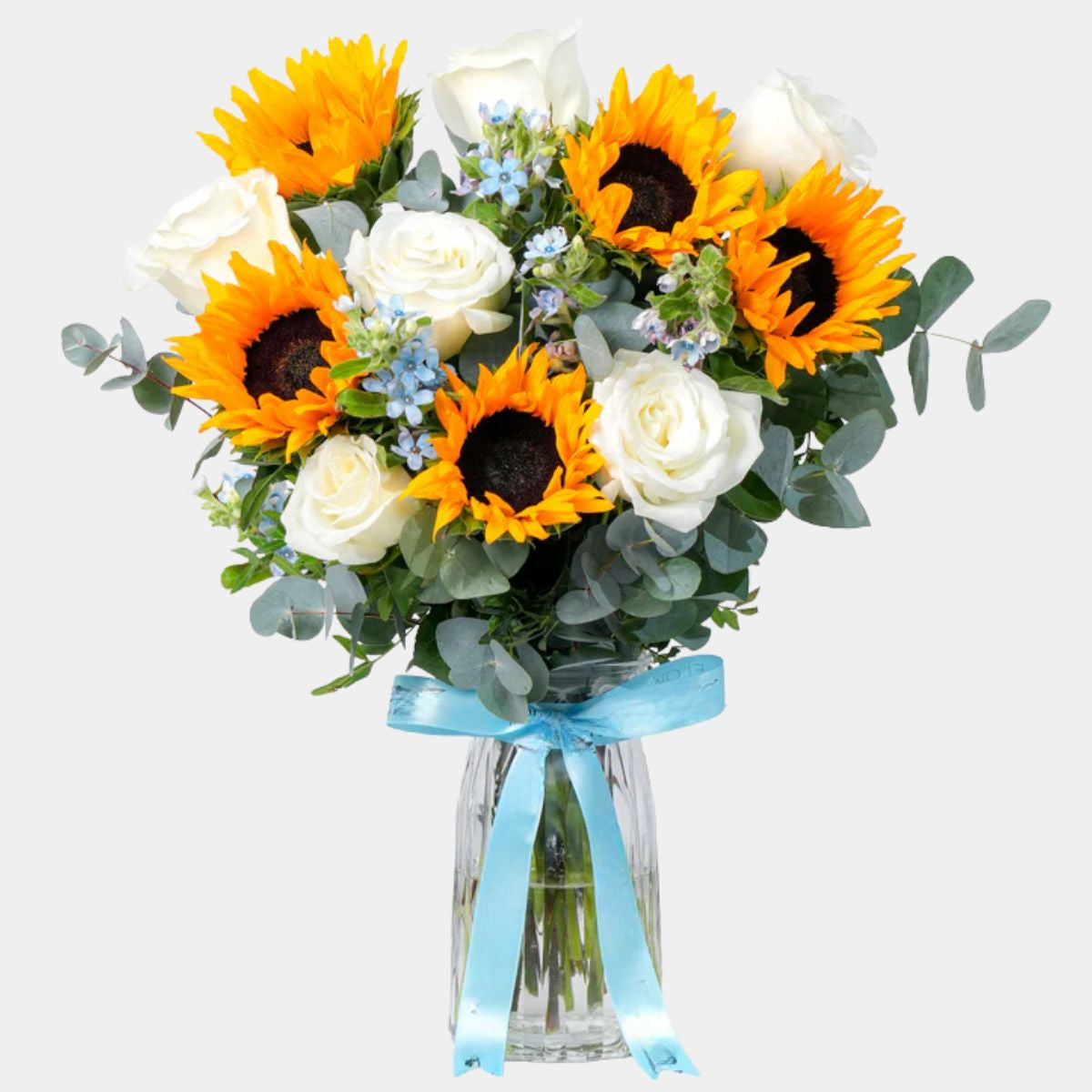 مزهرية زجاجية أنيقة مشمسة